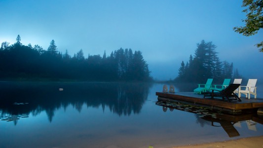 On the river at the cottage