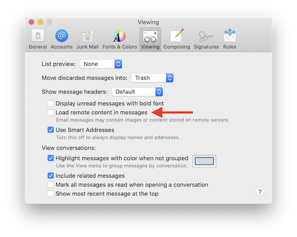 reset apple mail preferences sierra