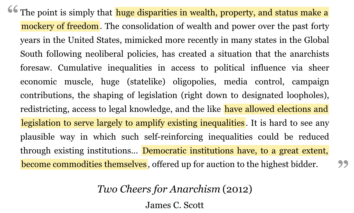The fancy quote shortcode displaying highlighted passages from James C. Scott