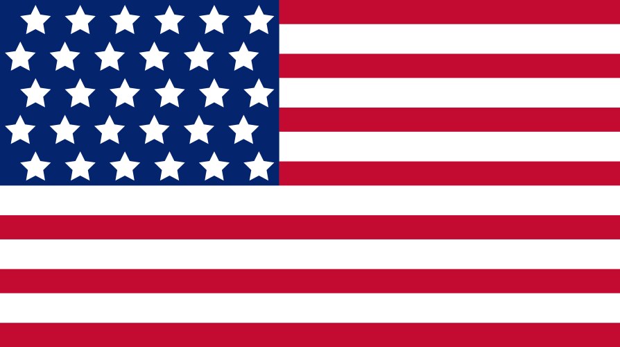 Flag of the United States displayed upside down